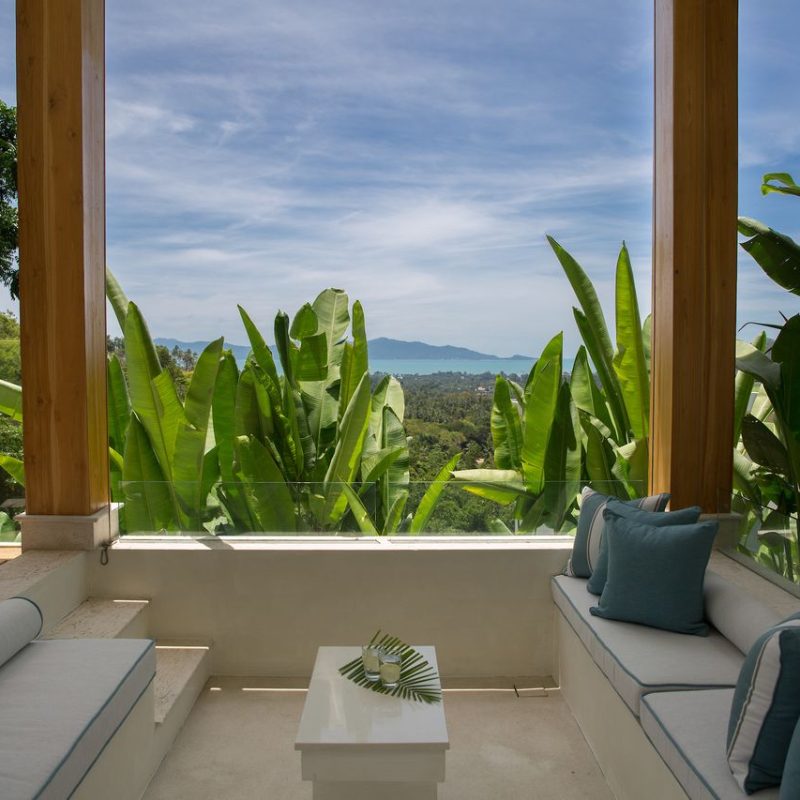 Pool Sala at Villa Banana Fan, a 2 bedroom luxury, ocean view villa located in Zog Villa Estate, Maenam,, Koh Samui