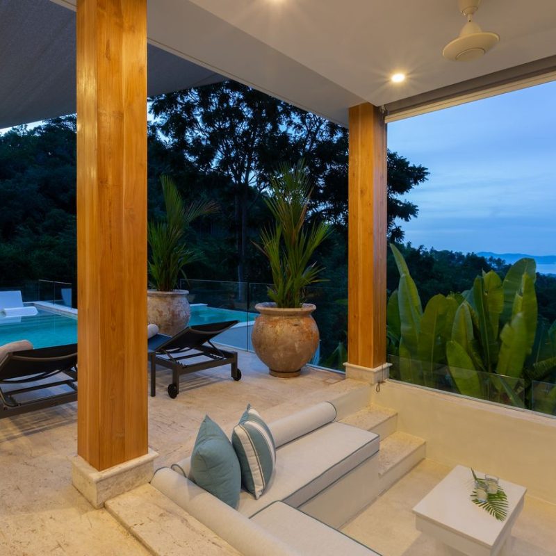 Pool Sala at Villa Banana Fan, a 2 bedroom luxury, ocean view villa located in Zog Villa Estate, Maenam,, Koh Samui