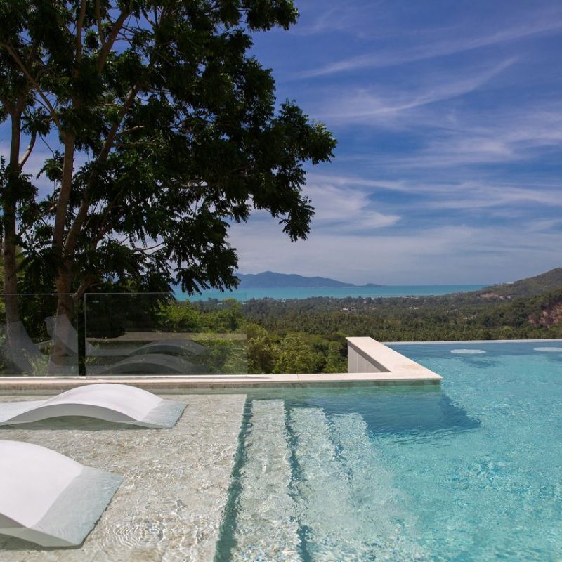 Swimming pool at Villa Banana Fan, a 2 bedroom luxury, ocean view villa located in Zog Villa Estate, Maenam,, Koh Samui