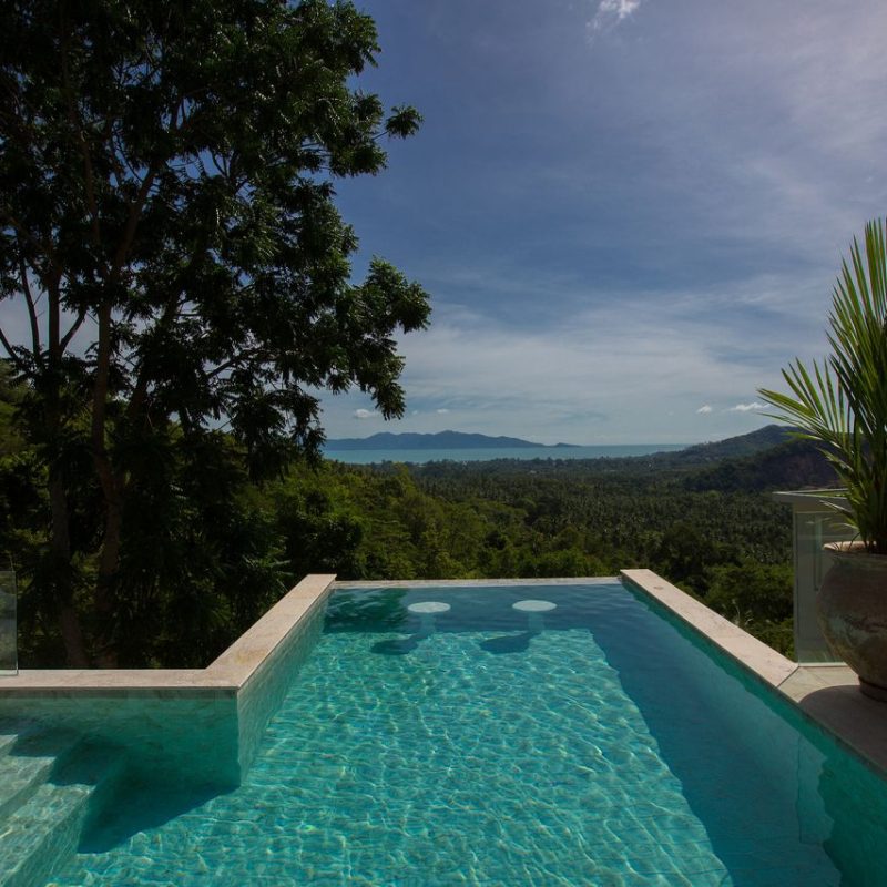 Swimming pool at Villa Banana Fan, a 2 bedroom luxury, ocean view villa located in Zog Villa Estate, Maenam,, Koh Samui