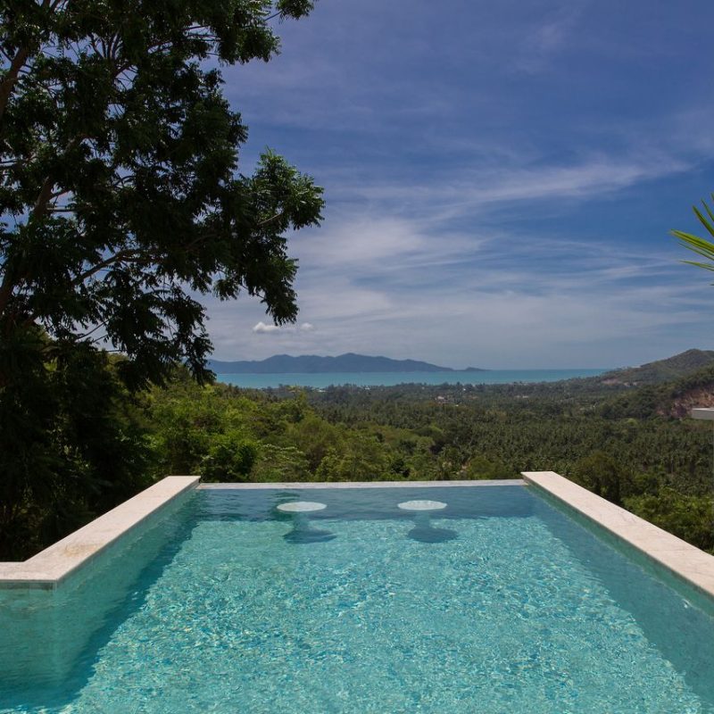 Swimming pool at Villa Banana Fan, a 2 bedroom luxury, ocean view villa located in Zog Villa Estate, Maenam,, Koh Samui