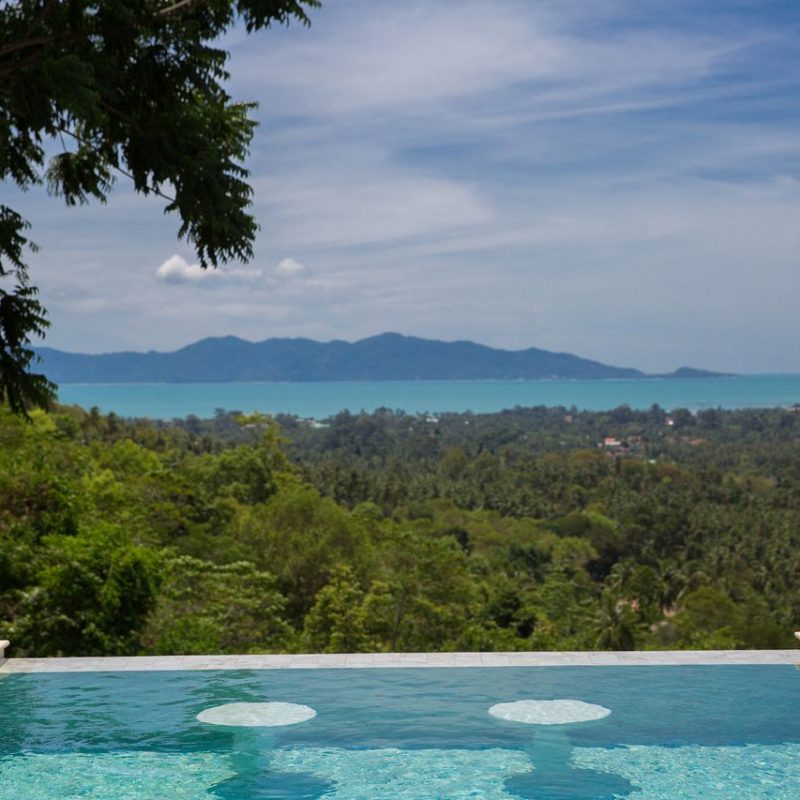 Swimming pool at Villa Banana Fan, a 2 bedroom luxury, ocean view villa located in Zog Villa Estate, Maenam,, Koh Samui