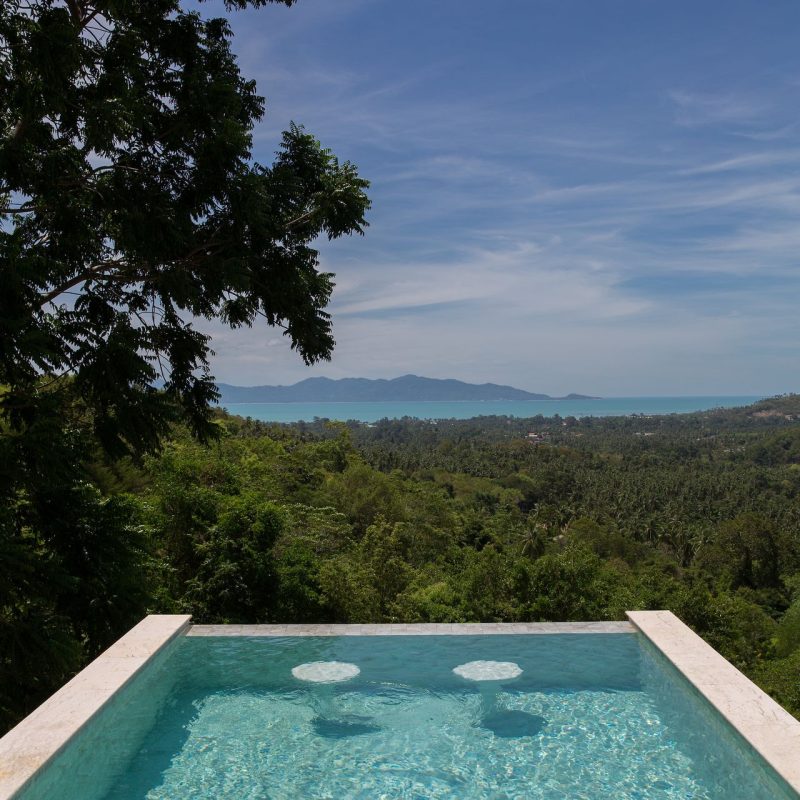 Swimming pool at Villa Banana Fan, a 2 bedroom luxury, ocean view villa located in Zog Villa Estate, Maenam,, Koh Samui