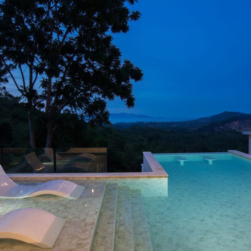 Swimming pool at Villa Banana Fan, a 2 bedroom luxury, ocean view villa located in Zog Villa Estate, Maenam,, Koh Samui