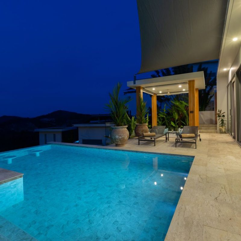 Swimming pool at Villa Banana Fan, a 2 bedroom luxury, ocean view villa located in Zog Villa Estate, Maenam,, Koh Samui