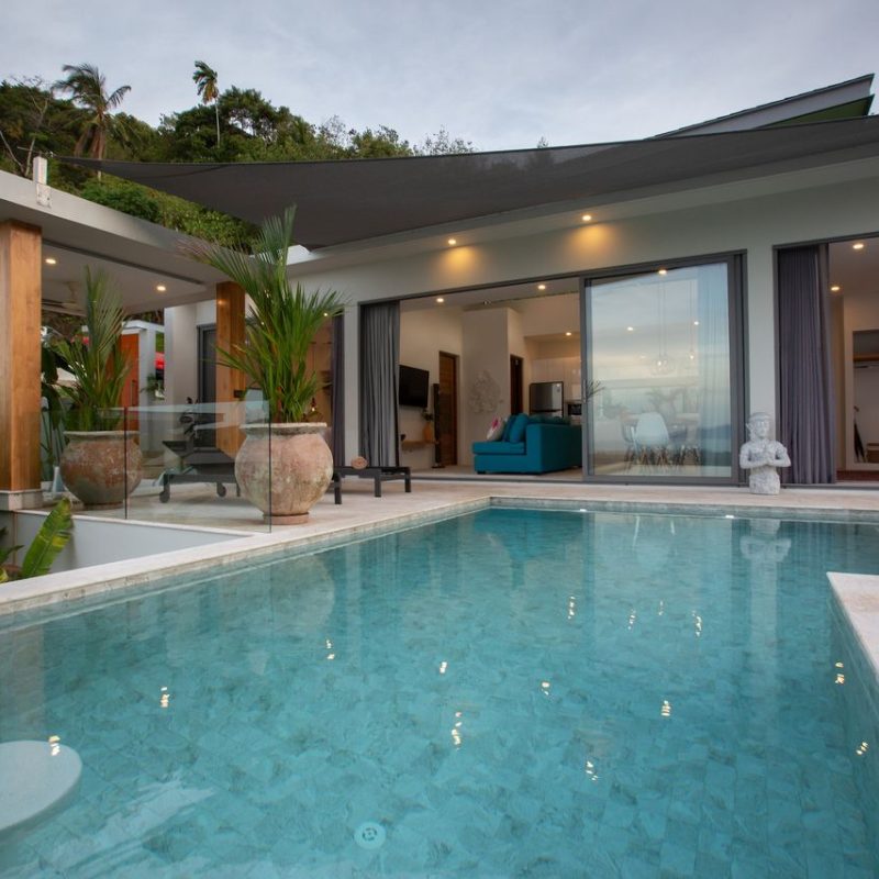 Villa Banana Fan, a 2 bedroom luxury, ocean view villa located in Zog Villa Estate, Maenam,, Koh Samui