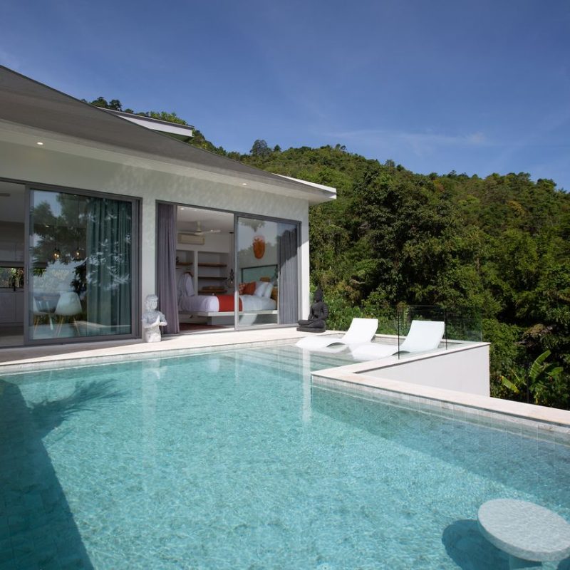 Villa Banana Fan, a 2 bedroom luxury, ocean view villa located in Zog Villa Estate, Maenam,, Koh Samui