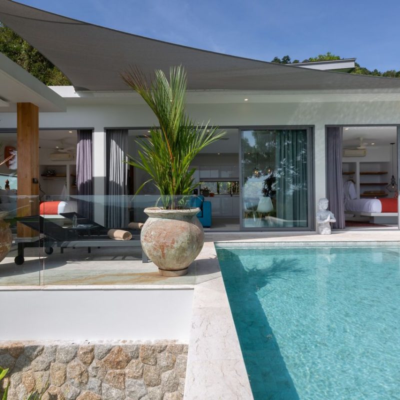 Villa Banana Fan, a 2 bedroom luxury, ocean view villa located in Zog Villa Estate, Maenam,, Koh Samui