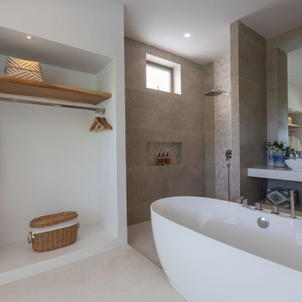 Bathroom at Villa Bougainvillea, a 4 bedroom luxury, ocean view villa located in Zog Villa Estate, Maenam,, Koh Samui