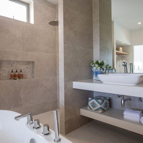 Bathroom at Villa Bougainvillea, a 4 bedroom luxury, ocean view villa located in Zog Villa Estate, Maenam,, Koh Samui