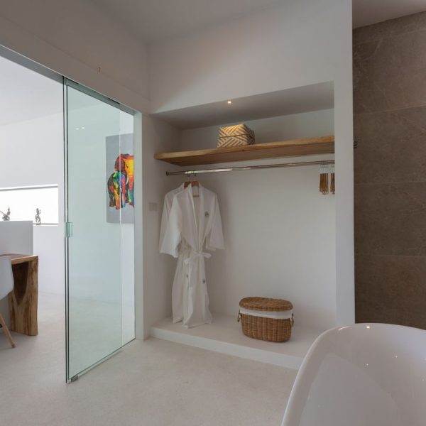 Bathroom at Villa Bougainvillea, a 4 bedroom luxury, ocean view villa located in Zog Villa Estate, Maenam,, Koh Samui