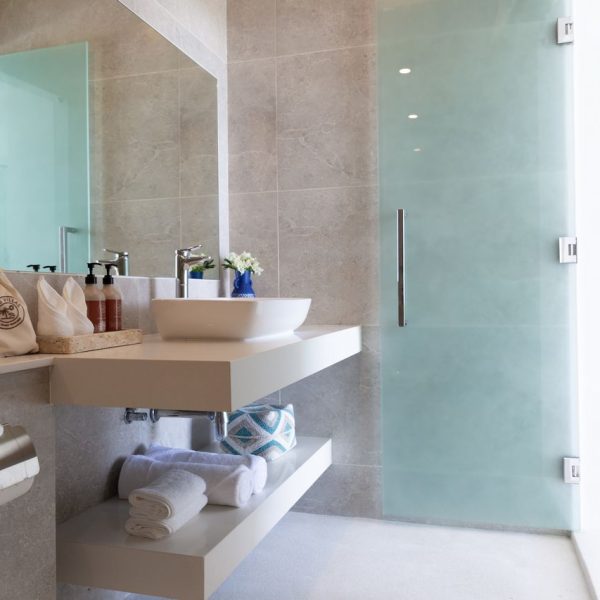 Bathroom at Villa Bougainvillea, a 4 bedroom luxury, ocean view villa located in Zog Villa Estate, Maenam,, Koh Samui