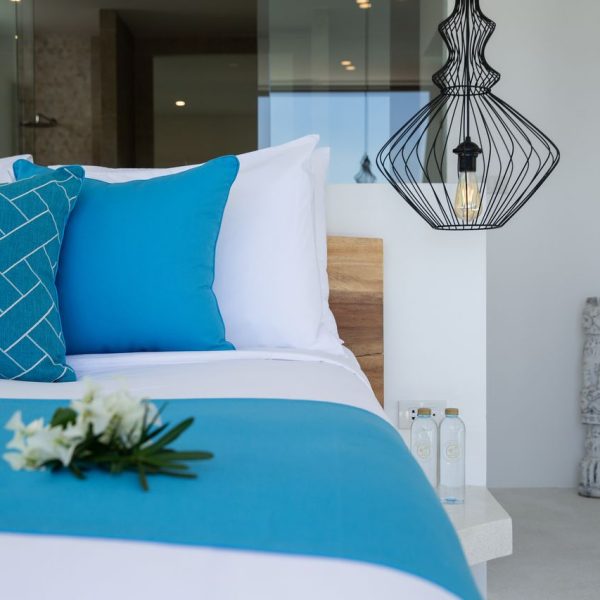 Bedroom at Villa Bougainvillea, a 4 bedroom luxury, ocean view villa located in Zog Villa Estate, Maenam,, Koh Samui