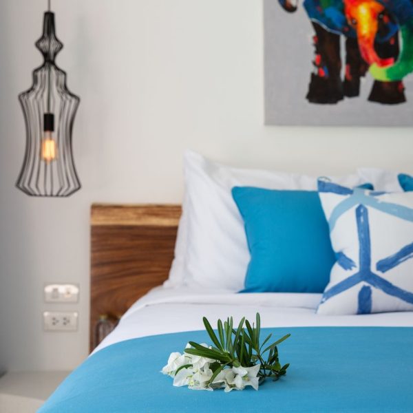 Bedroom at Villa Bougainvillea, a 4 bedroom luxury, ocean view villa located in Zog Villa Estate, Maenam,, Koh Samui
