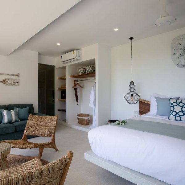 Bedroom at Villa Bougainvillea, a 4 bedroom luxury, ocean view villa located in Zog Villa Estate, Maenam,, Koh Samui