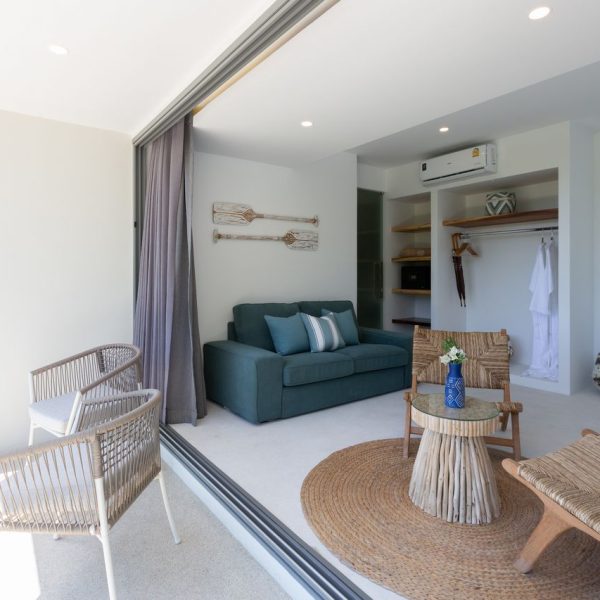 Bedroom at Villa Bougainvillea, a 4 bedroom luxury, ocean view villa located in Zog Villa Estate, Maenam,, Koh Samui