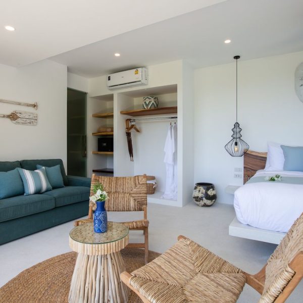 Bedroom at Villa Bougainvillea, a 4 bedroom luxury, ocean view villa located in Zog Villa Estate, Maenam,, Koh Samui