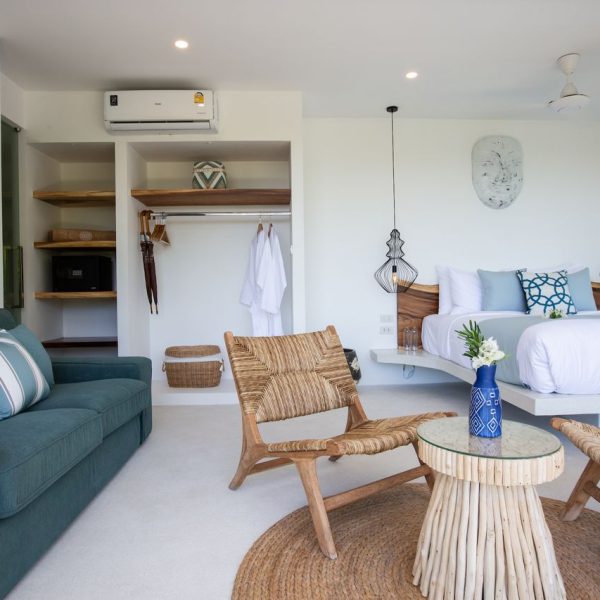 Bedroom at Villa Bougainvillea, a 4 bedroom luxury, ocean view villa located in Zog Villa Estate, Maenam,, Koh Samui