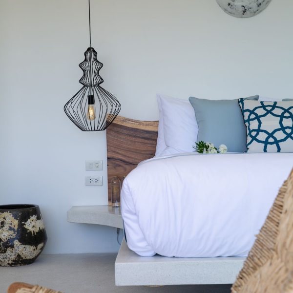 Bedroom at Villa Bougainvillea, a 4 bedroom luxury, ocean view villa located in Zog Villa Estate, Maenam,, Koh Samui