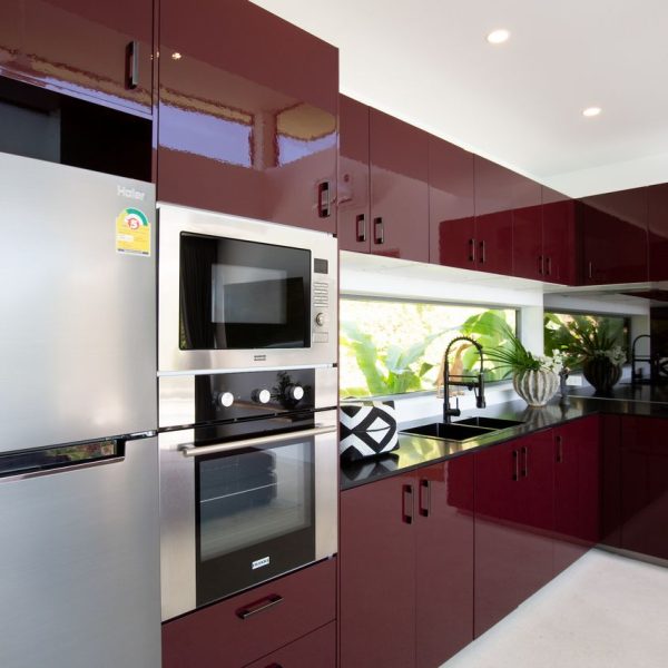 Kitchen at Villa Bougainvillea, a 4 bedroom luxury, ocean view villa located in Zog Villa Estate, Maenam,, Koh Samui