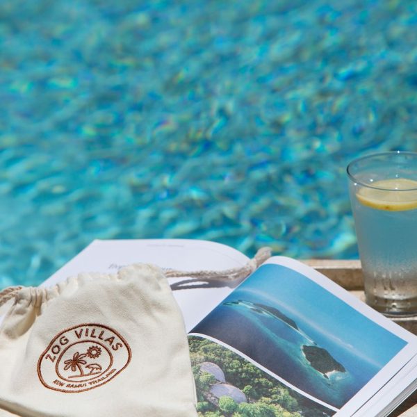 Pool details at Villa Bougainvillea, a 4 bedroom luxury, ocean view villa located in Zog Villa Estate, Maenam,, Koh Samui