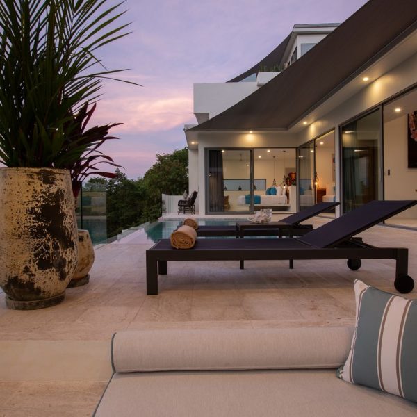 Pool Sala at Villa Bougainvillea, a 4 bedroom luxury, ocean view villa located in Zog Villa Estate, Maenam,, Koh Samui