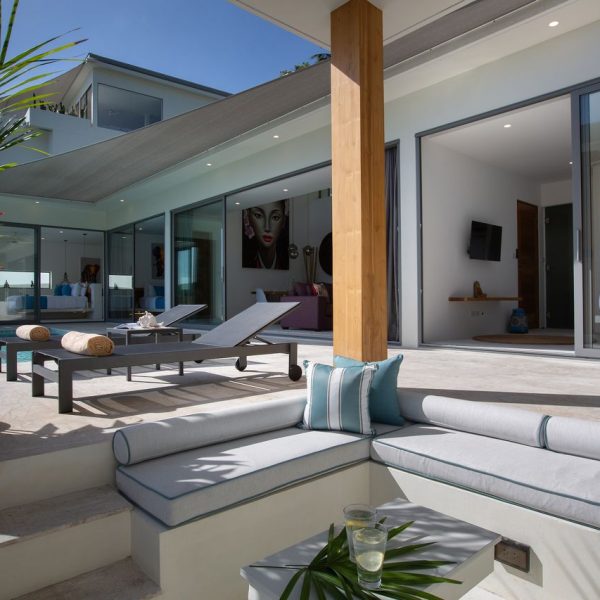 Pool Sala at Villa Bougainvillea, a 4 bedroom luxury, ocean view villa located in Zog Villa Estate, Maenam,, Koh Samui