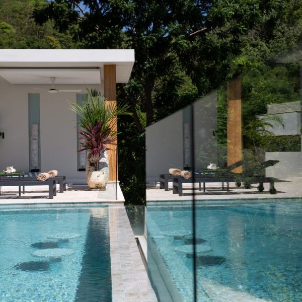 Swimming Pool at Villa Bougainvillea, a 4 bedroom luxury, ocean view villa located in Zog Villa Estate, Maenam,, Koh Samui