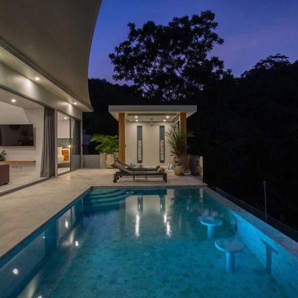 Swimming Pool at Villa Bougainvillea, a 4 bedroom luxury, ocean view villa located in Zog Villa Estate, Maenam,, Koh Samui