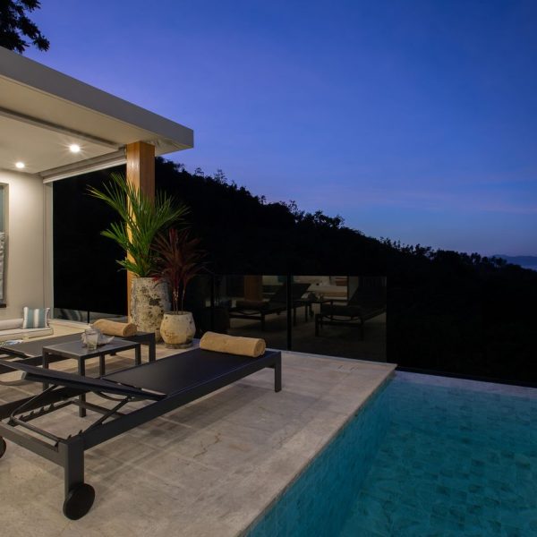 Swimming Pool at Villa Bougainvillea, a 4 bedroom luxury, ocean view villa located in Zog Villa Estate, Maenam,, Koh Samui