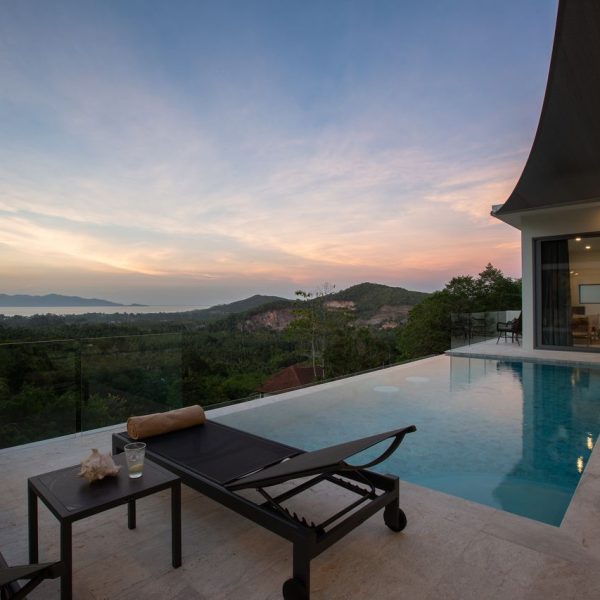 Swimming Pool at Villa Bougainvillea, a 4 bedroom luxury, ocean view villa located in Zog Villa Estate, Maenam,, Koh Samui