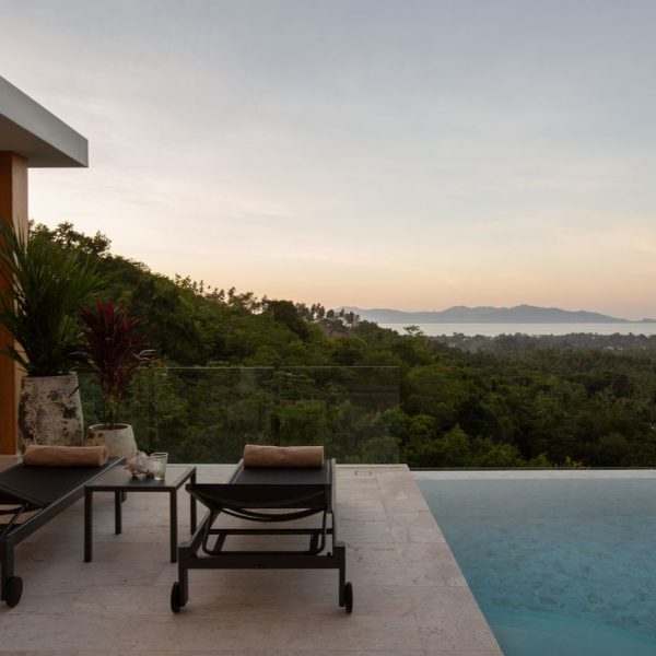 View from Villa Bougainvillea, a 4 bedroom luxury, ocean view villa located in Zog Villa Estate, Maenam,, Koh Samui