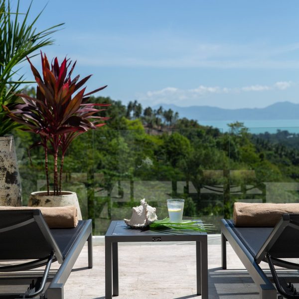 View from Villa Bougainvillea, a 4 bedroom luxury, ocean view villa located in Zog Villa Estate, Maenam,, Koh Samui