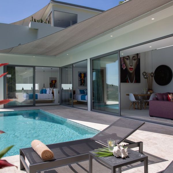 Villa Bougainvillea, a 4 bedroom luxury, ocean view villa located in Zog Villa Estate, Maenam,, Koh Samui