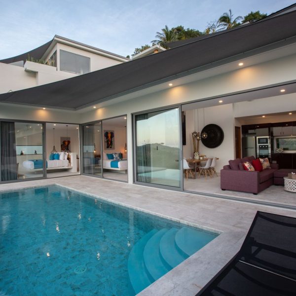 Villa Bougainvillea, a 4 bedroom luxury, ocean view villa located in Zog Villa Estate, Maenam,, Koh Samui